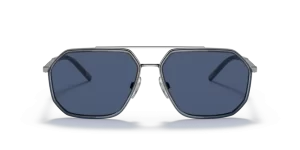 occhiale da sole uomo dolce e gabbana montatura in metallo forma pilot aviator lente blu scuro 0DG2285__110880