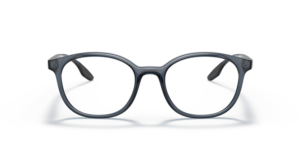 OCCHIALE DA VISTA UOMO PRADA LINEA ROSSA MONTATURA IN PLASTICA GOMMA COLORE BLU STILE EASY FIT CON FINITURE IN GOMMA SOFT TOUCH E COSTRUZIONE LEGGERA PER UOMINI ORIENTATI ALLE PRESTAZIONI.0PS_03NV__CZH1O1