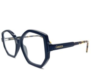 CATALEYA DEVORE -occhiale da vista donna montatura in plastica celluloide forma esagonale ,struttura spessa colorazioni particolari per uno stile audace