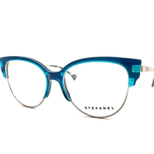 STEFANEL V 04 -occhiali da vista donna montatura in cellu-metallo forma a farfalla , colorazioni particolari e l'unione di materiali fanno di questo modello uno dei più eclettici