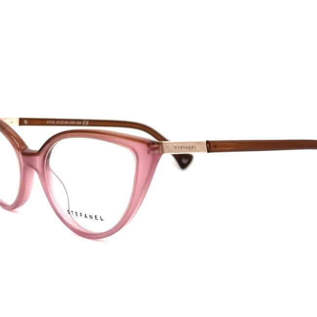 STEFANEL V112 - occhiale da vista donna montatura in plastica celluloide con inserti in metallo sulle aste forma cat eye ,leggero e minimale queste sono le caratteristiche principale per questo modello 