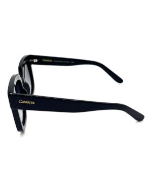 cataleya 695 1122 2 ocshop occhiale da sole donna, montatura in plastica celluloide color nero e lente grigio sfumato