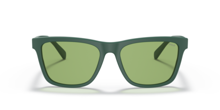 Polo Ralph Lauren 4167 - occhiale da sole uomo montatura in plastica celluloide colore verde filtri verdi Forma wayfarer iniettata per un look sportivo e facile da indossare, Raccordo universale per la diversità di forme e dimensioni del viso.