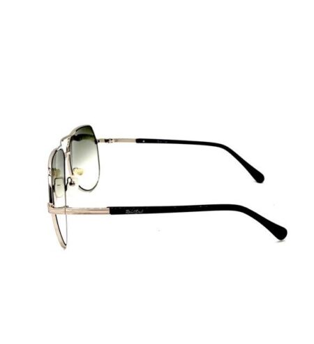 REBEL SOUL 523 -occhiale da sole uomo montatura in metallo argento lenti verdi La forma Aviator lo rende un occhiale evergreen, con una struttura in metallo importante a doppio ponte per uomini che sanno il fatto loro.