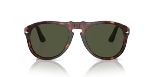 Persol 0649 -occhiale da sole uomo montatura in celluloide tartarugata lente verde Il modello prende il design e i valori stilistici che diventano un classico. Immancabili i dettagli esclusivi come la Mini Supreme Arrow e la versione ridotta del Victor Flex, inconfondibile ponte a tre intagli.