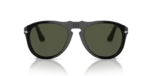 Persol 0649 -occhiale da sole uomo montatura in celluloide nera lente verde Il modello prende il design e i valori stilistici che diventano un classico. Immancabili i dettagli esclusivi come la Mini Supreme Arrow e la versione ridotta del Victor Flex, inconfondibile ponte a tre intagli.