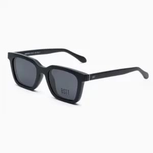 Bust Out AMANTIS 2: Versatilità in nero matto con occhiali da vista e clip-on da sole. Scegli il comfort e lo stile che rispecchiano la tua introversia.